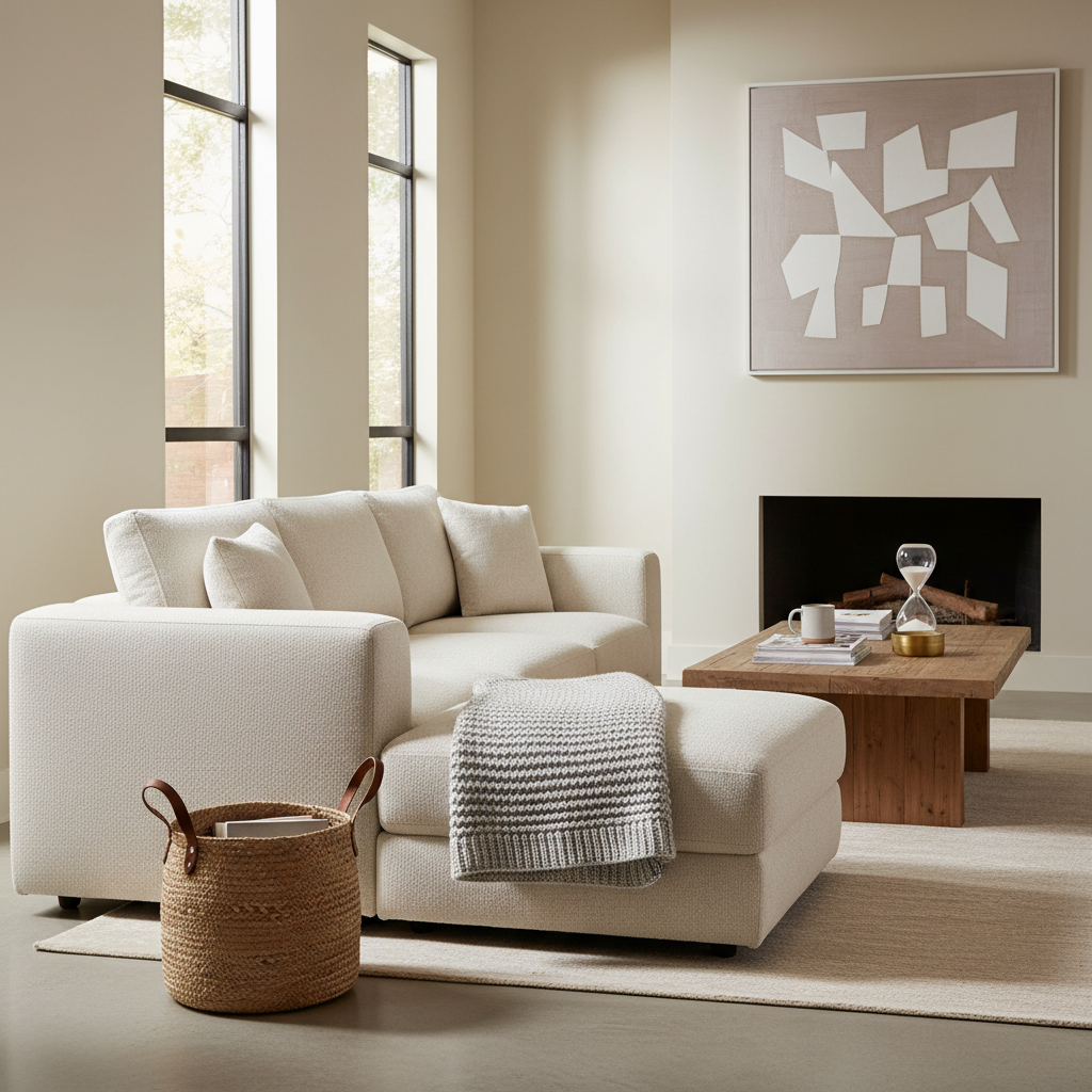 15-minute home reset routine with a timer and tidy living room