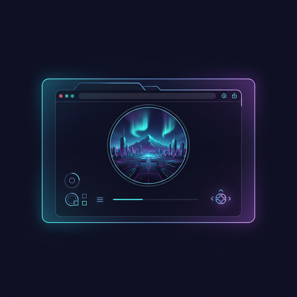 Meta Quest Browser showing YouTube VR video playback settings