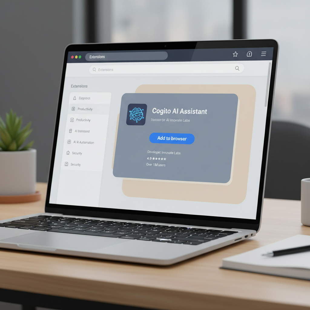 Installing an AI browser extension from an official extension store