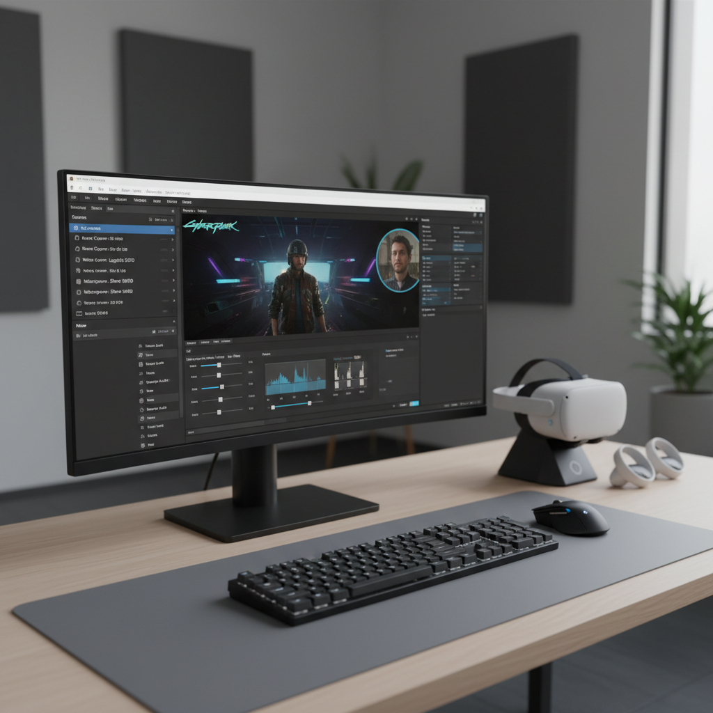 OBS Studio configured for PC VR gameplay recording