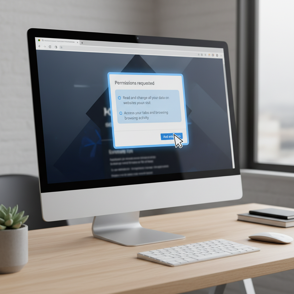 Reviewing extension permissions before adding an AI extension to Chrome
