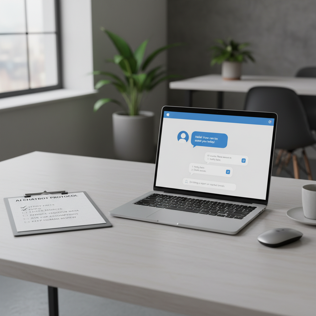 Checklist for verifying AI output accuracy and protecting privacy when using Claude AI