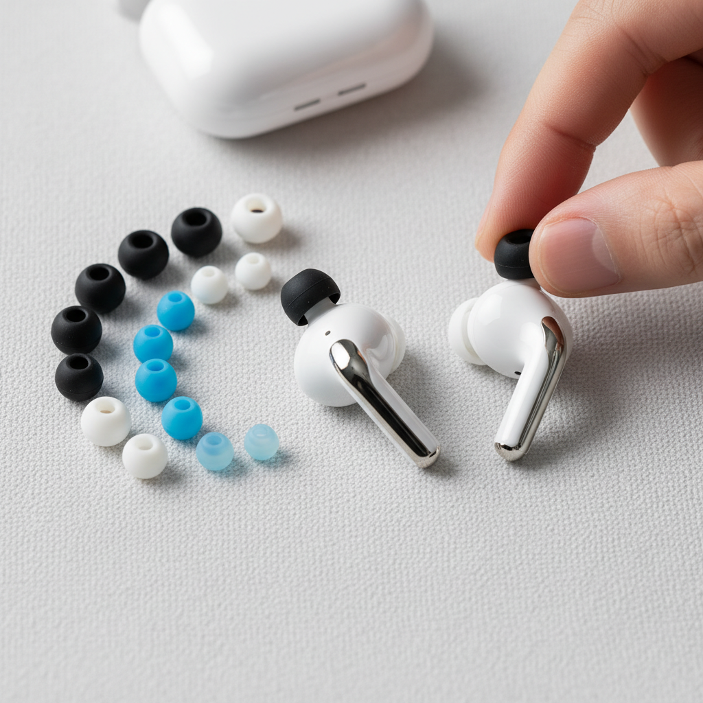 Ear tip sizing for better passive isolation and ANC performance