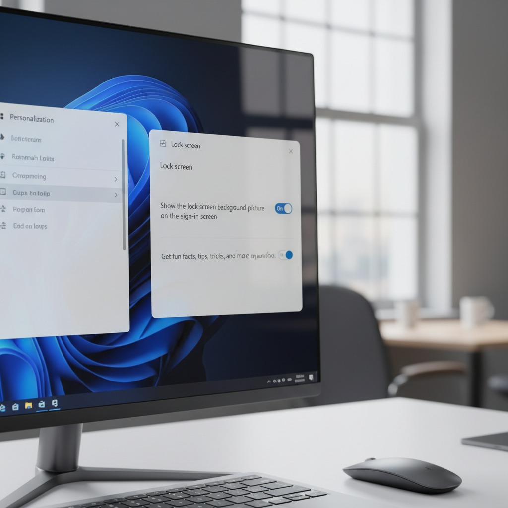 Windows 11 sign-in screen background toggle for lock screen wallpaper