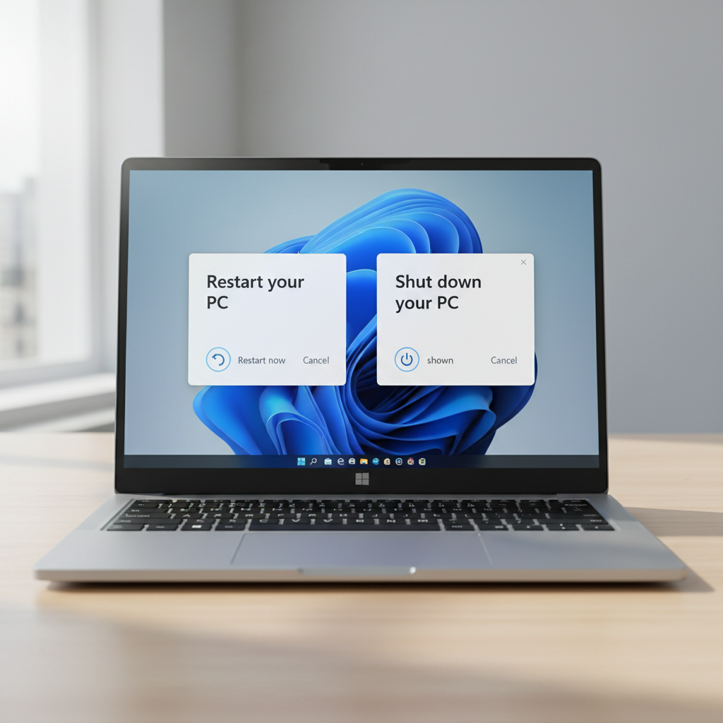 Windows 11 restart vs shutdown troubleshooting concept
