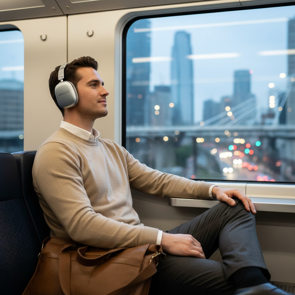Budget noise cancelling headphones used for commuting and travel