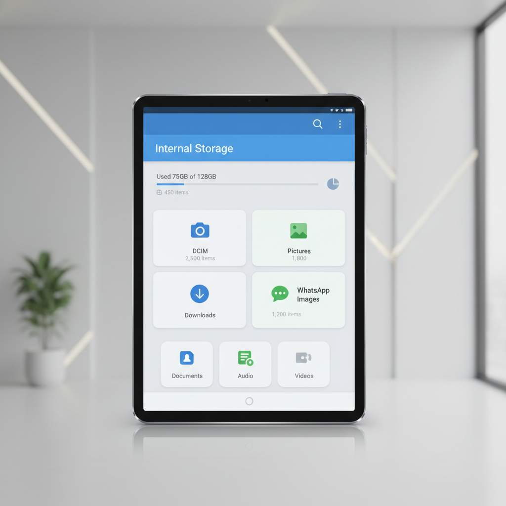 Android file manager showing internal storage DCIM folder structure
