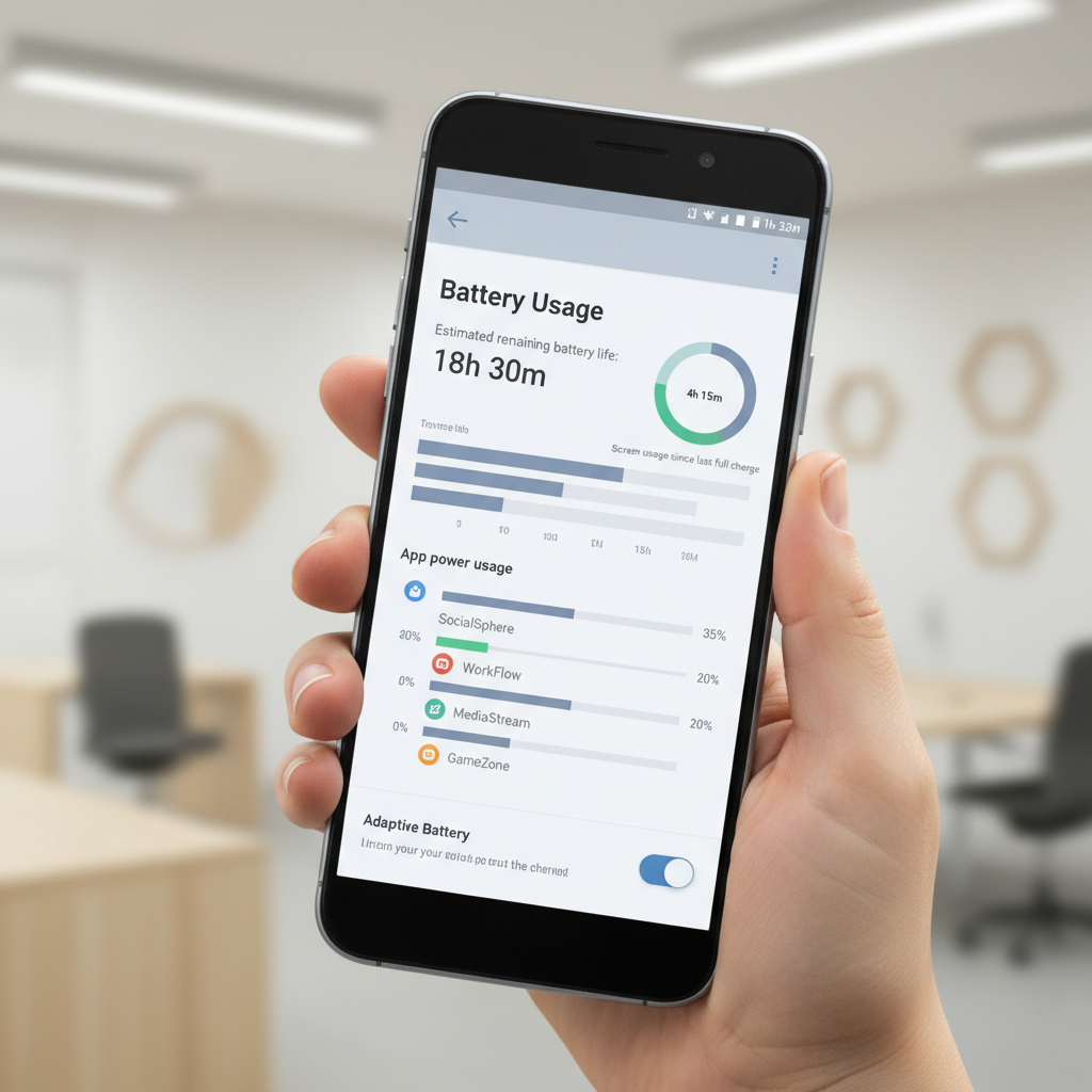 Android battery and app usage screen used to diagnose overheating