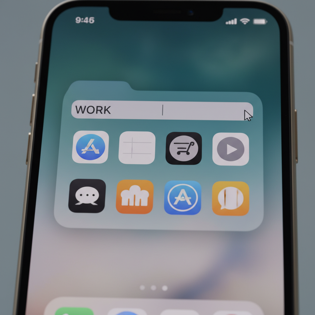 Renaming and organizing apps inside an iPhone folder