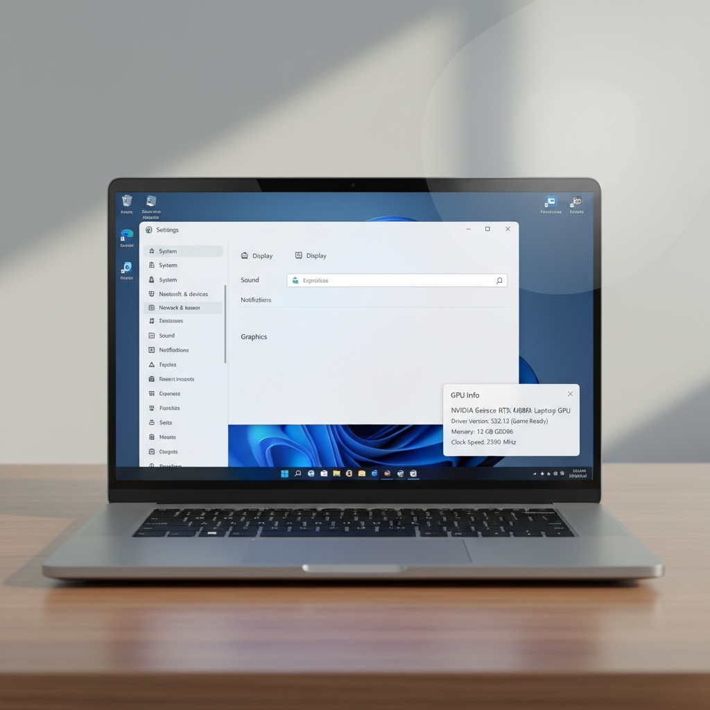 Windows 11 user checking GPU driver version and update options