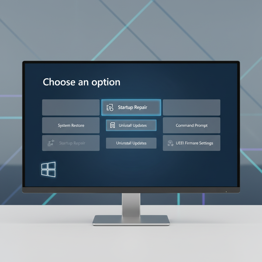Using Windows Recovery Environment to uninstall updates and repair Windows 11 black screen