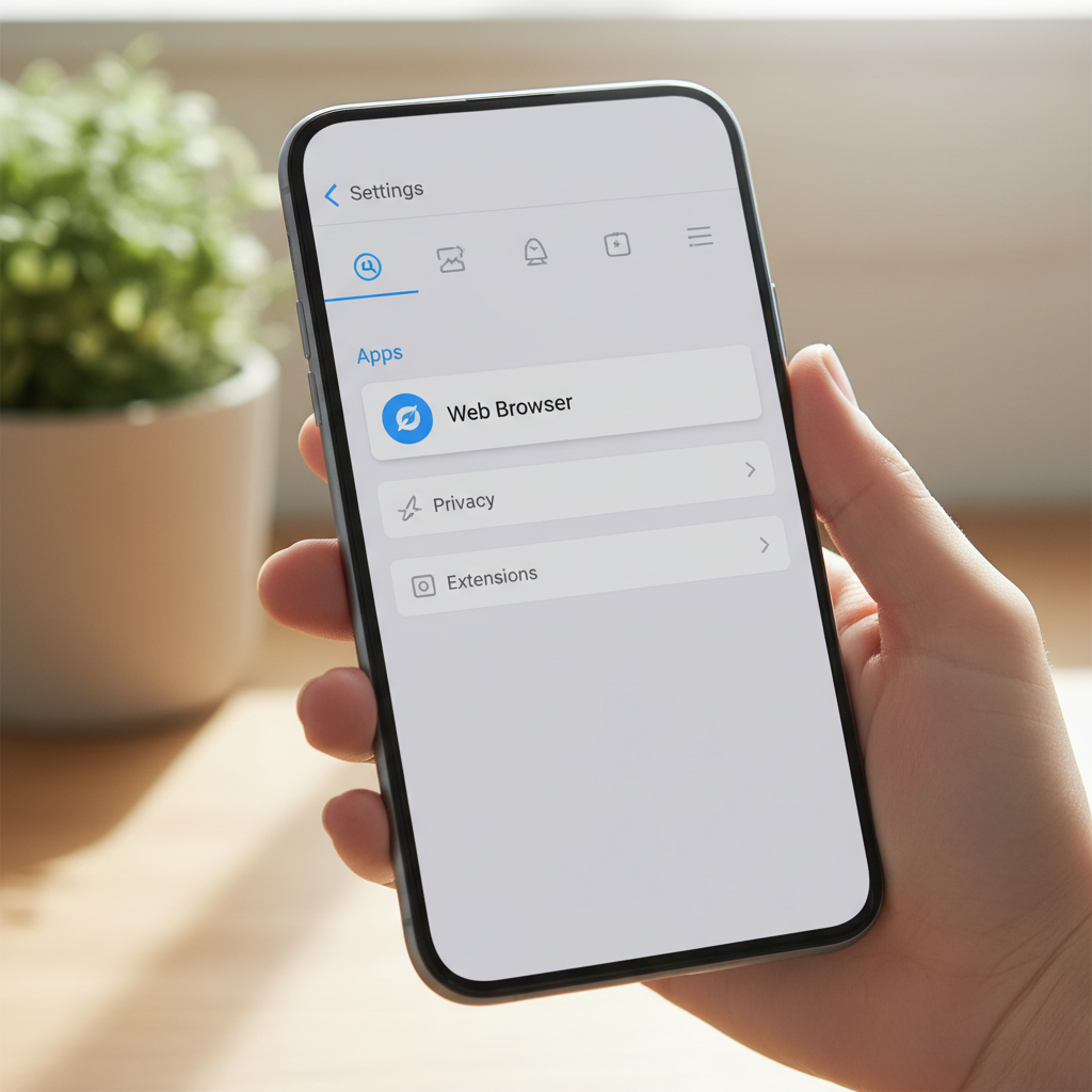iPhone Settings screen showing Safari options for clearing website data