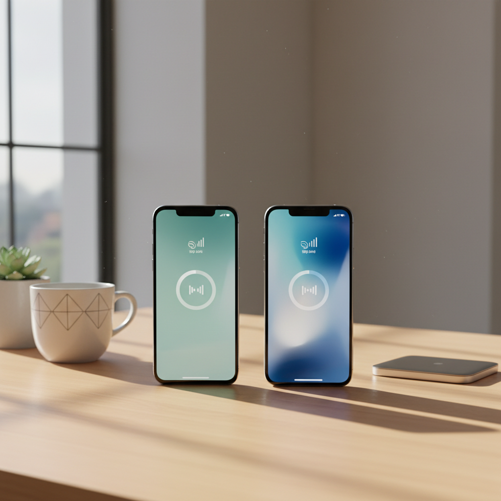 Android and iPhone showing slow internet buffering and signal icons