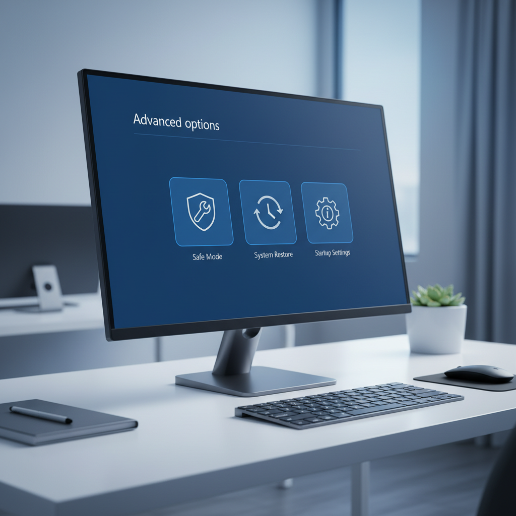 Windows 11 advanced recovery options for fixing a bad graphics driver update