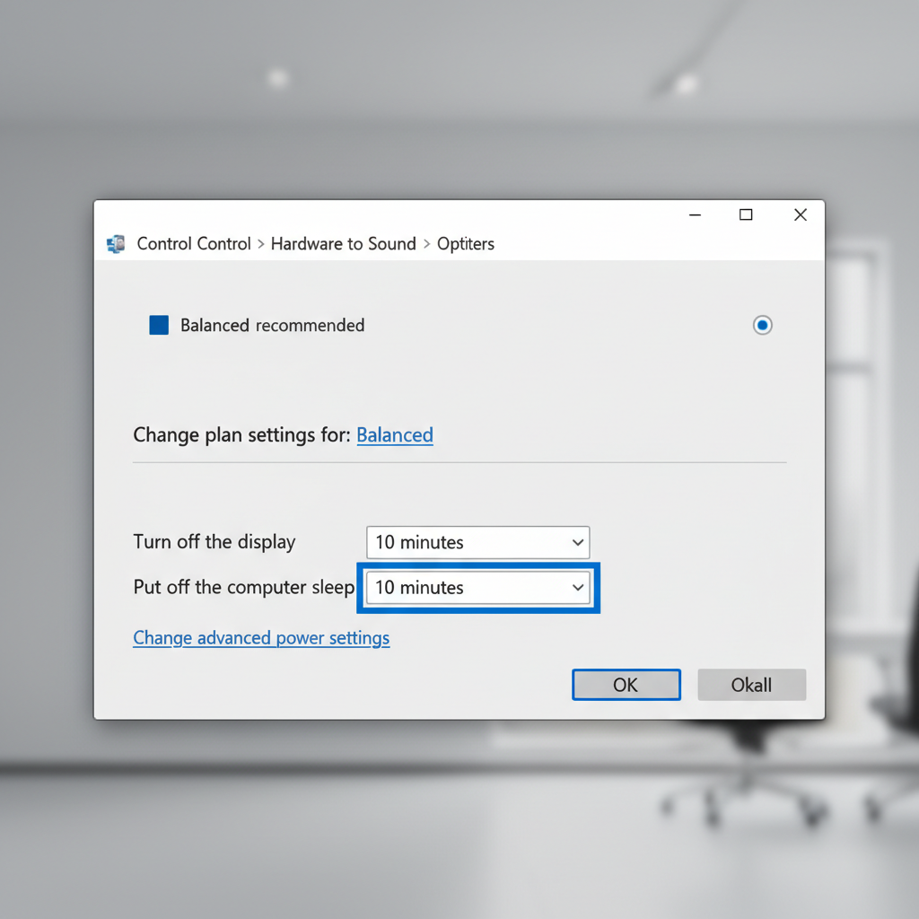 Windows 11 Control Panel Power Options showing turn off display and sleep settings