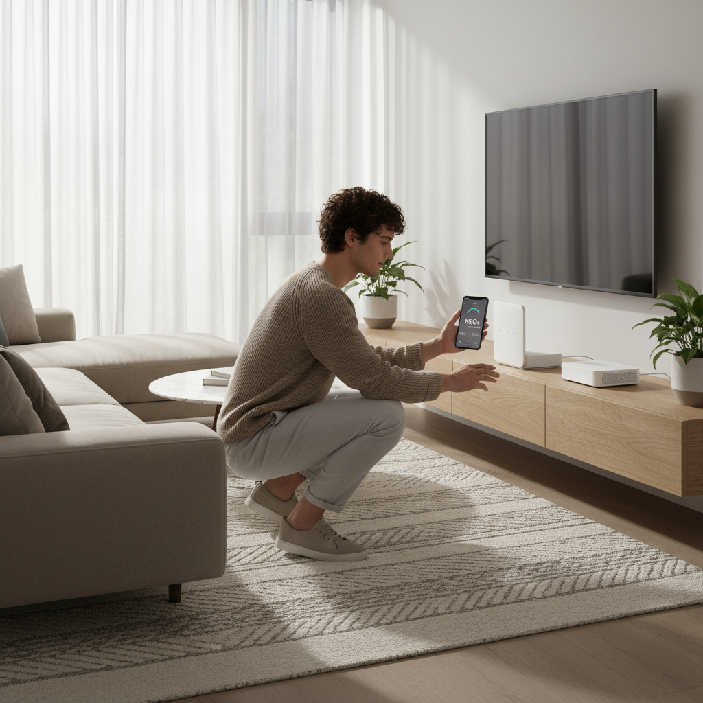 Home Wi-Fi router troubleshooting for slow internet on phone