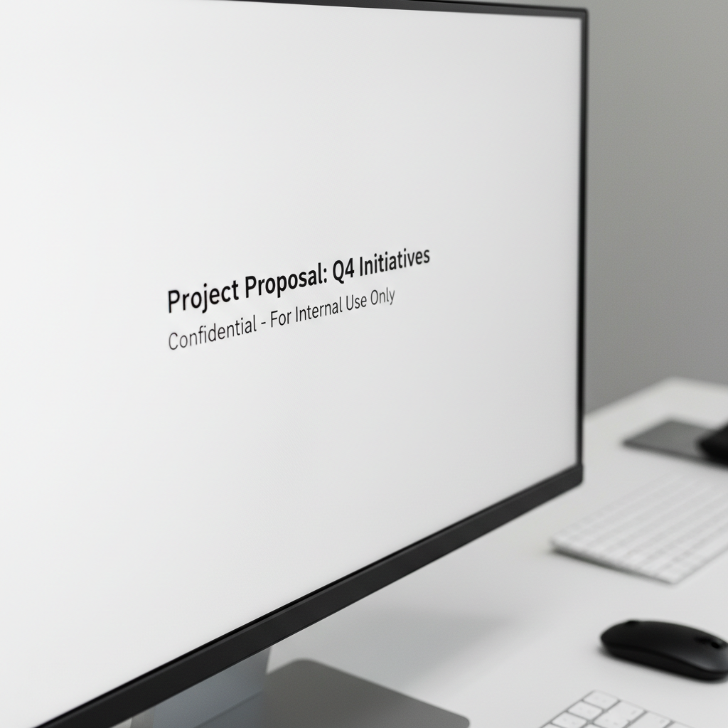 Close-up of matte monitor display showing crisp text for reduced eye strain