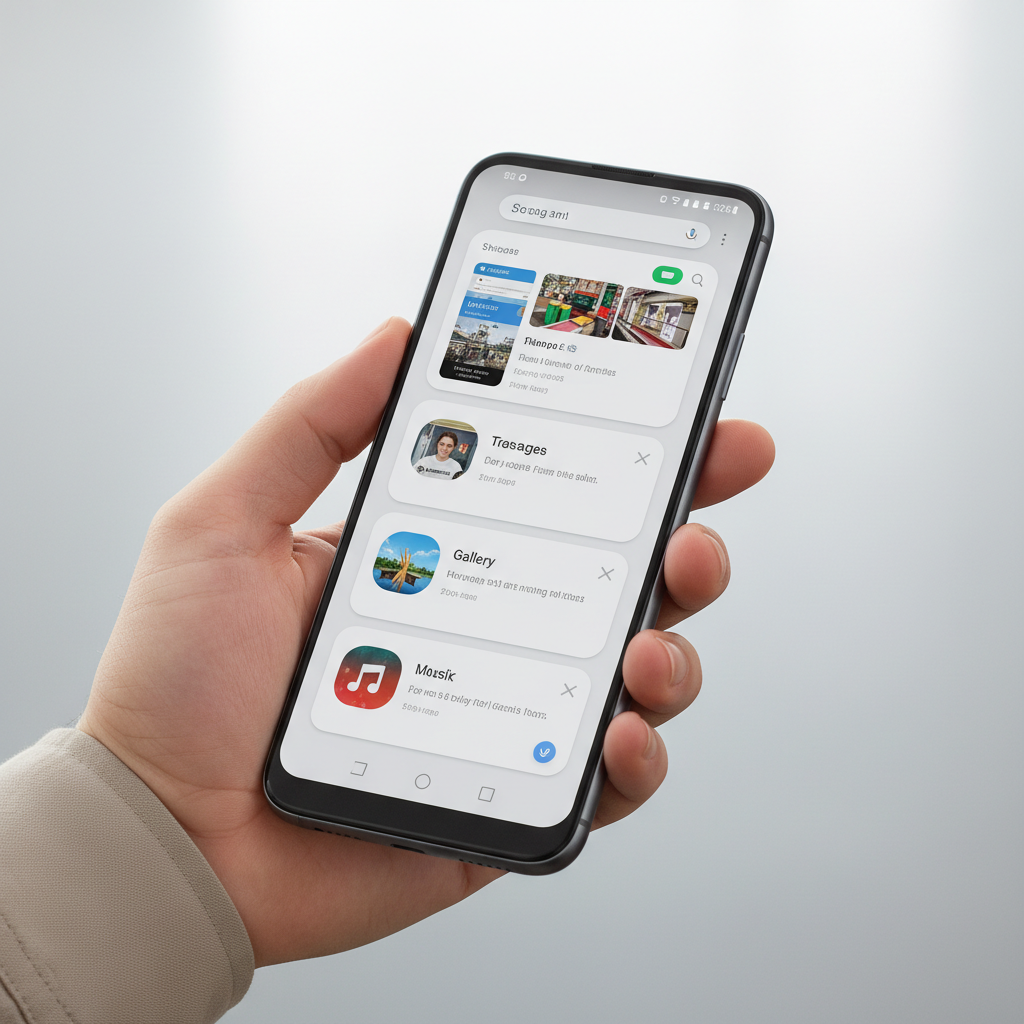 Android recent apps screen showing multiple apps running in background