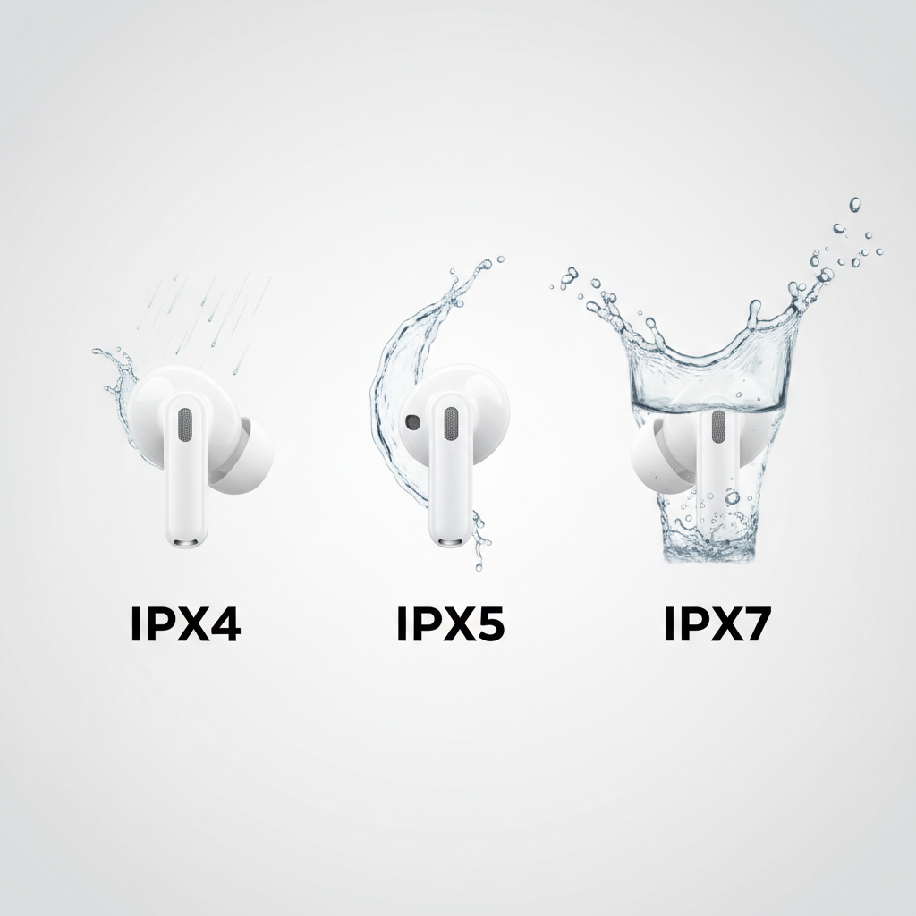 Understanding IPX4 IPX5 IPX7 ratings on wireless earbuds