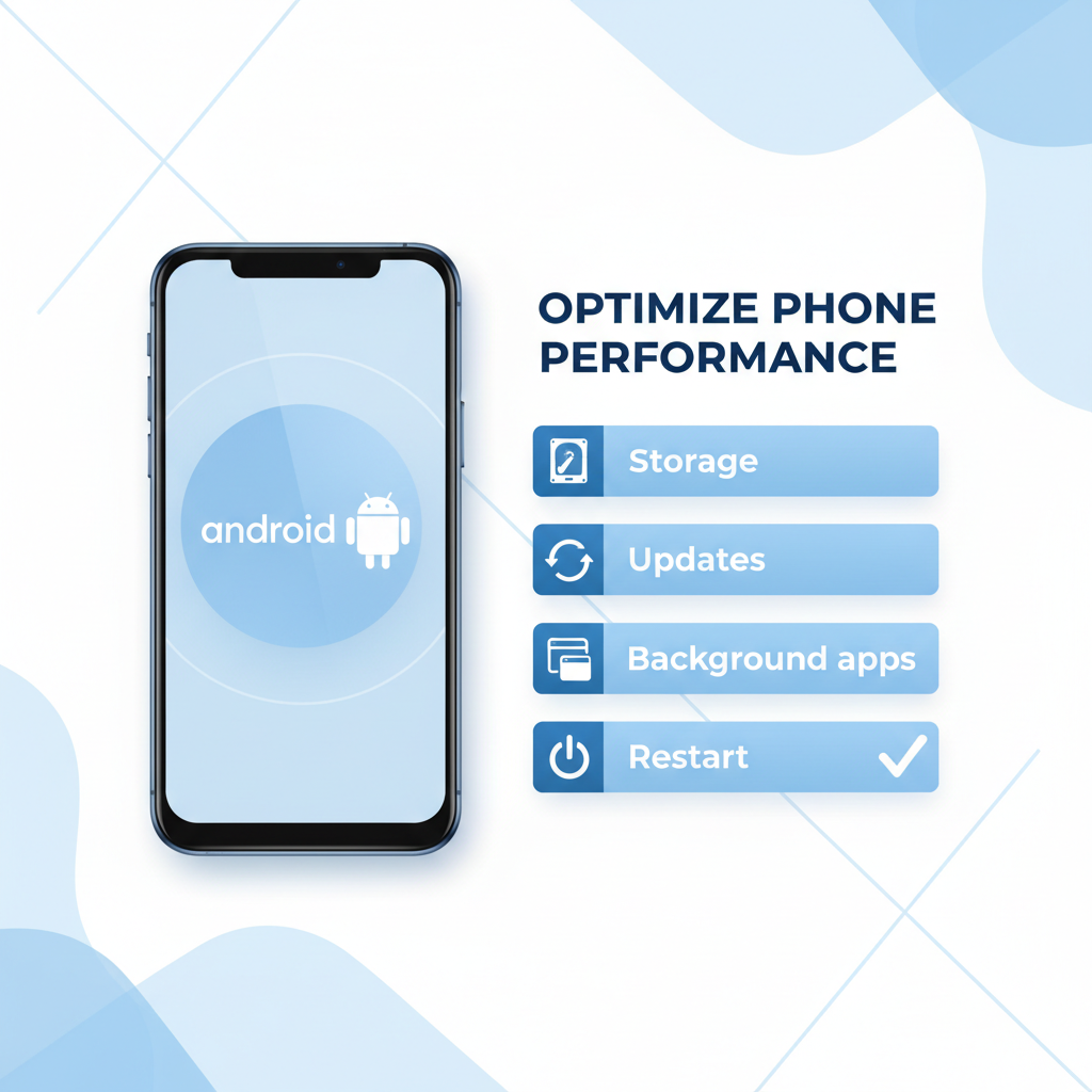 Android storage and memory maintenance checklist concept image