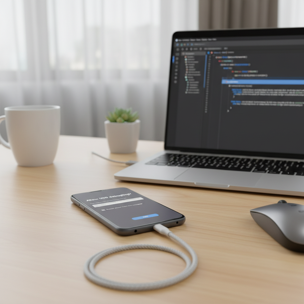 USB debugging authorization prompt on Android when connecting to a computer