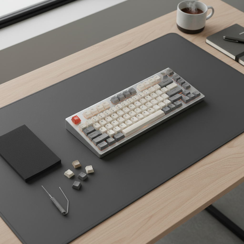 Desk mat and keyboard dampening tips for quieter mechanical typing