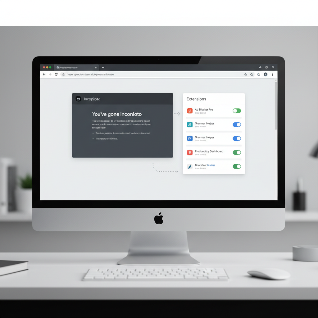 Chrome incognito window and extensions troubleshooting on PC