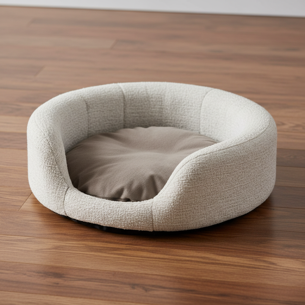 Low-entry bolster cat bed design showing easy access for senior cats