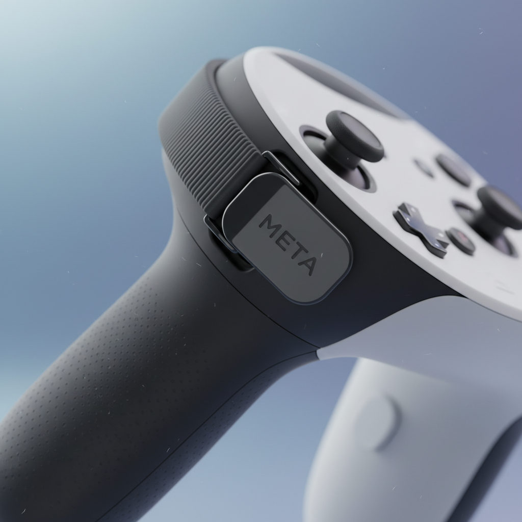 Close-up of knuckle strap adjustment on Quest 3 controller grip accessory