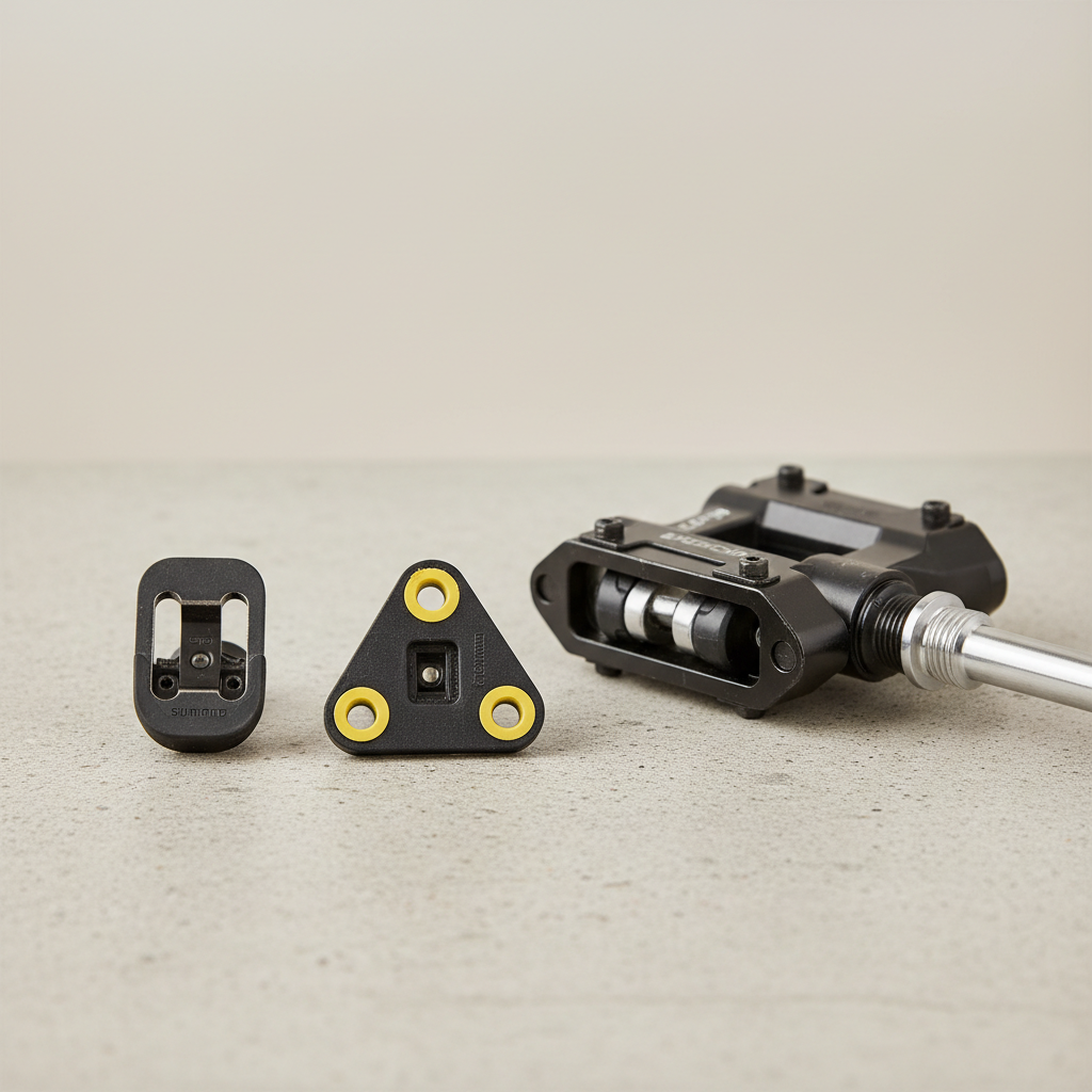 SPD and Look Delta cycling cleats comparison on spin bike pedals