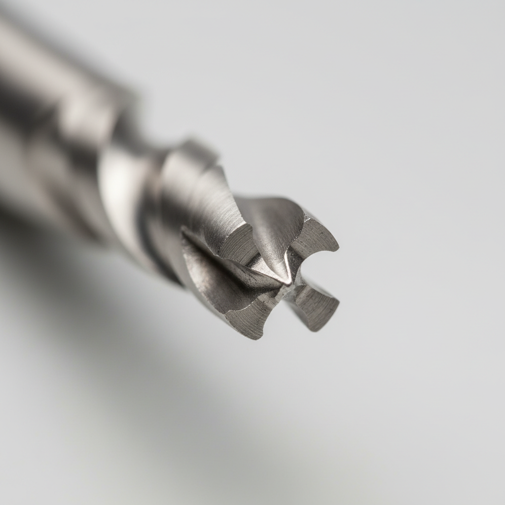 Close-up of auger bit lead screw and cutting spurs