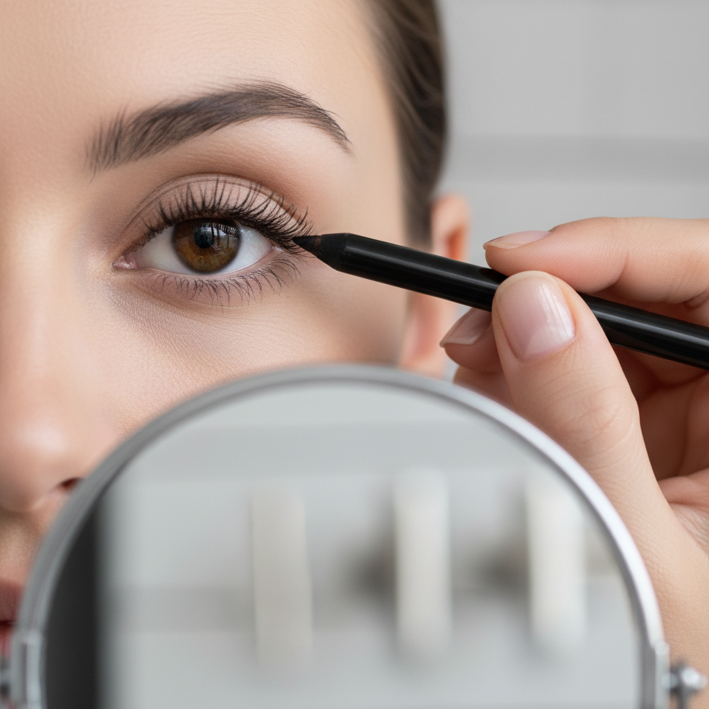 Step-by-step tightlining technique using small stamps at the upper waterline