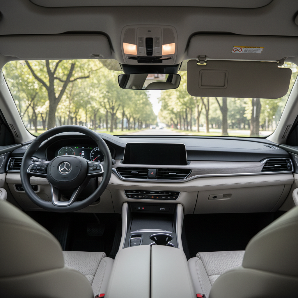 Sagging car sun visor dropping into driver view