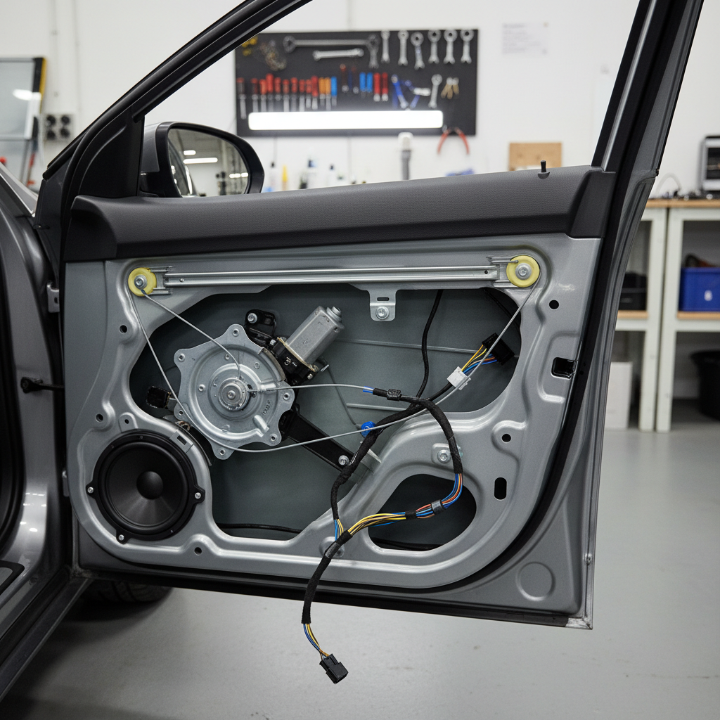 Removing a car door panel to access the window regulator and motor