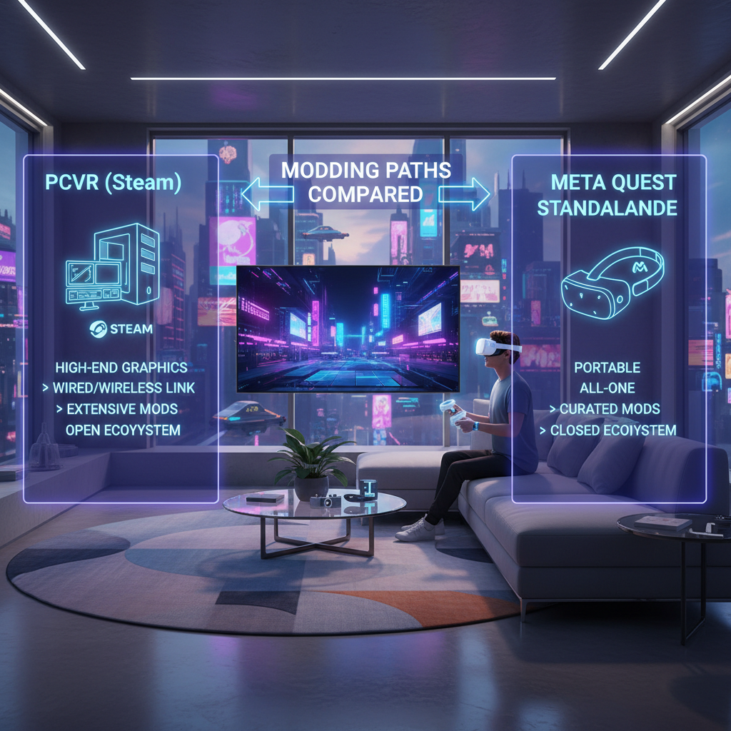 Beat Saber modding overview on PCVR and Meta Quest headsets