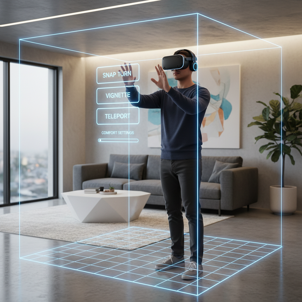 Comfort settings and play space setup for Meta Quest VR games in 2026