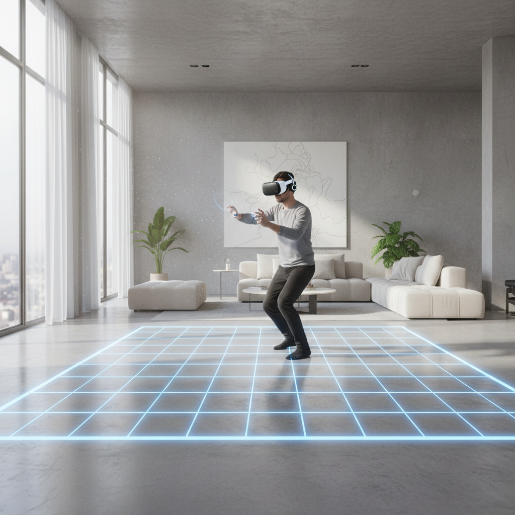 Room-scale VR play space safety for budget VR games