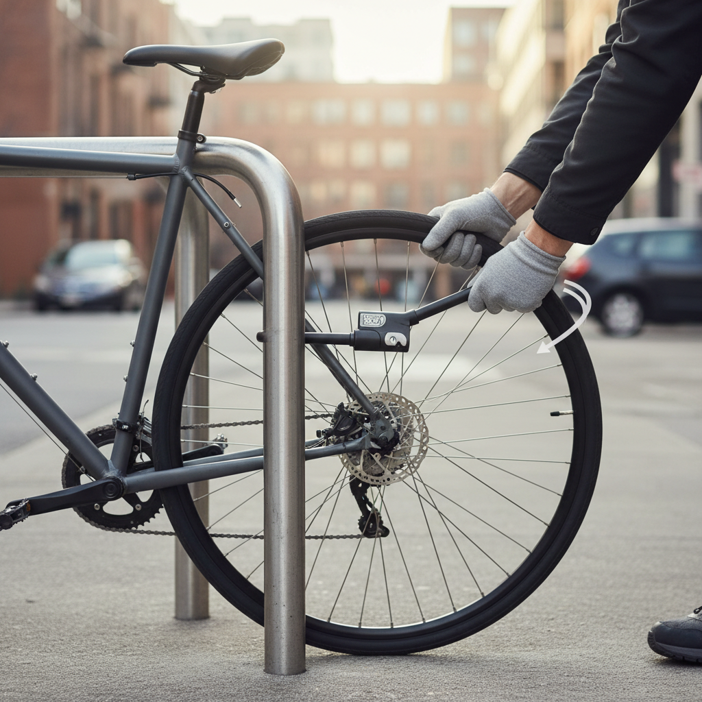 Correct method to lock bike frame and rear wheel to a bike rack with a U-lock