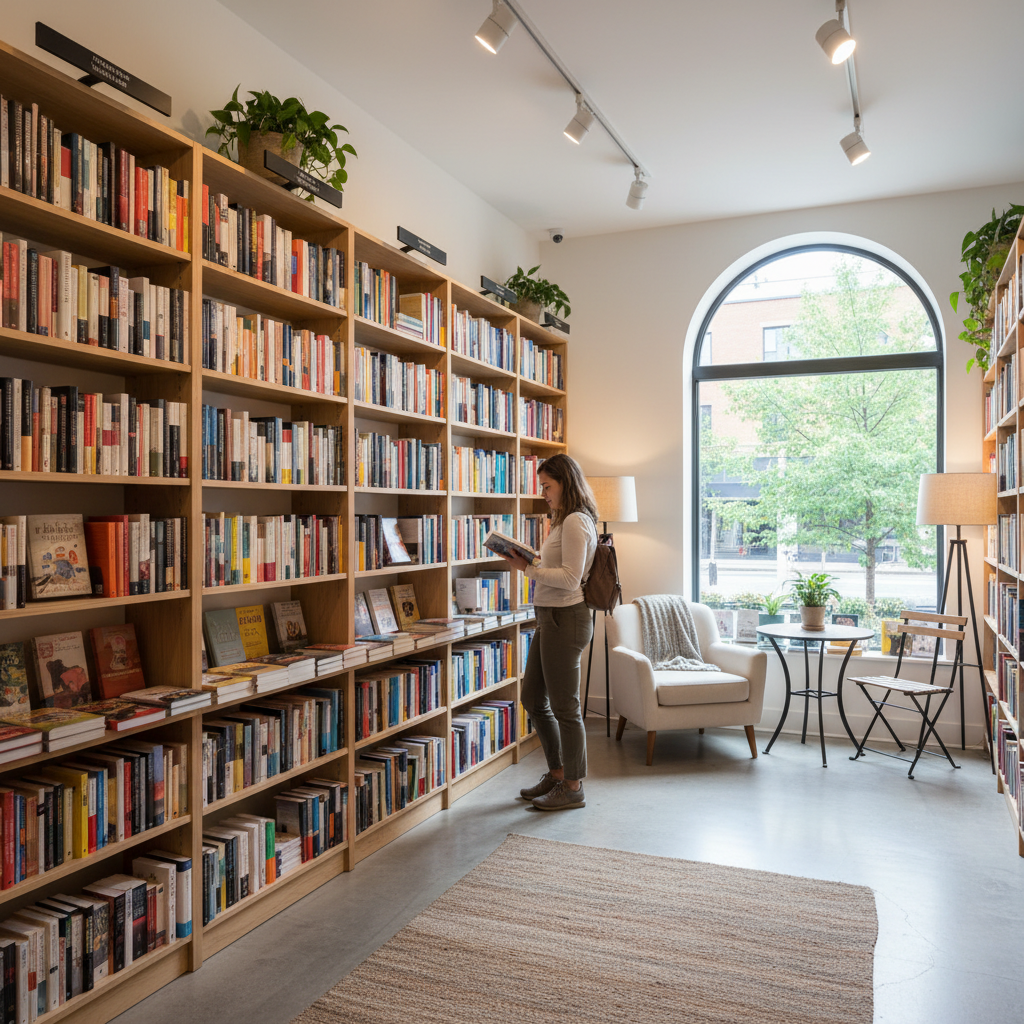 Small neighborhood bookstore with curated shelves, a classic hidden gem while traveling