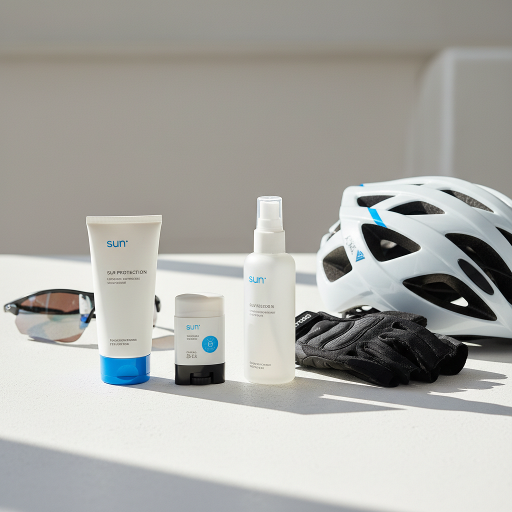 Sunscreen options for cycling: lotion, stick, and spray