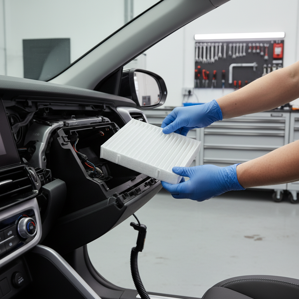 Replacing a cabin air filter to reduce smoke smell from car vents