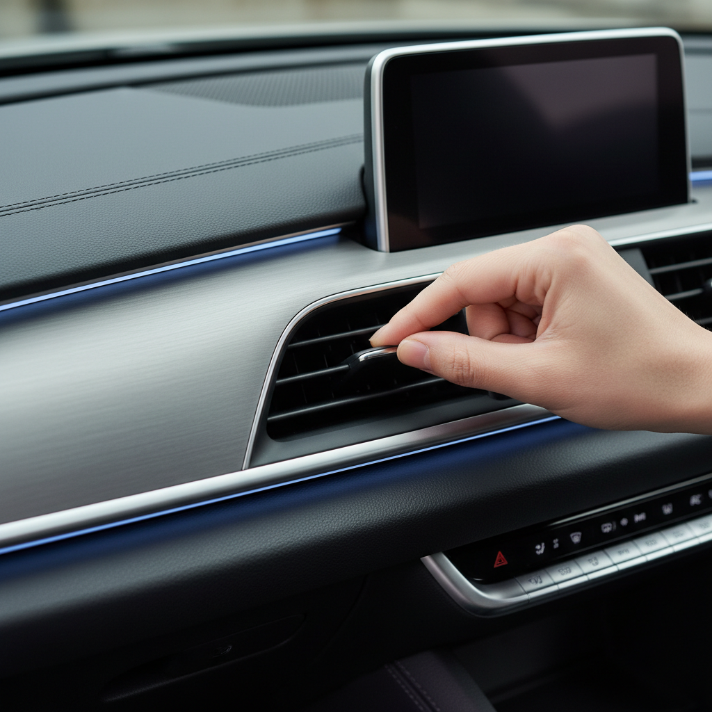 Front air vents angled upward to push cool air toward the backseat