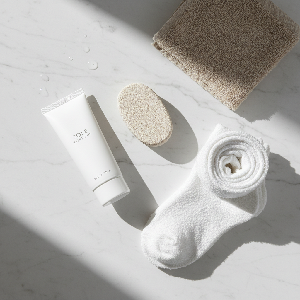 Foot cream routine for dry cracked heels at home