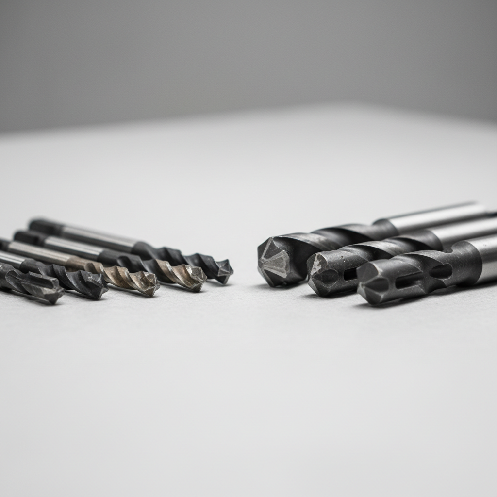 SDS-Plus and SDS-Max rotary hammer bits side by side