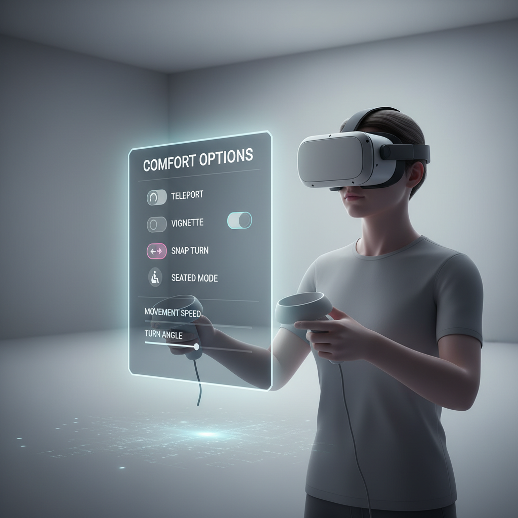 Comfort settings checklist for choosing VR city builder games
