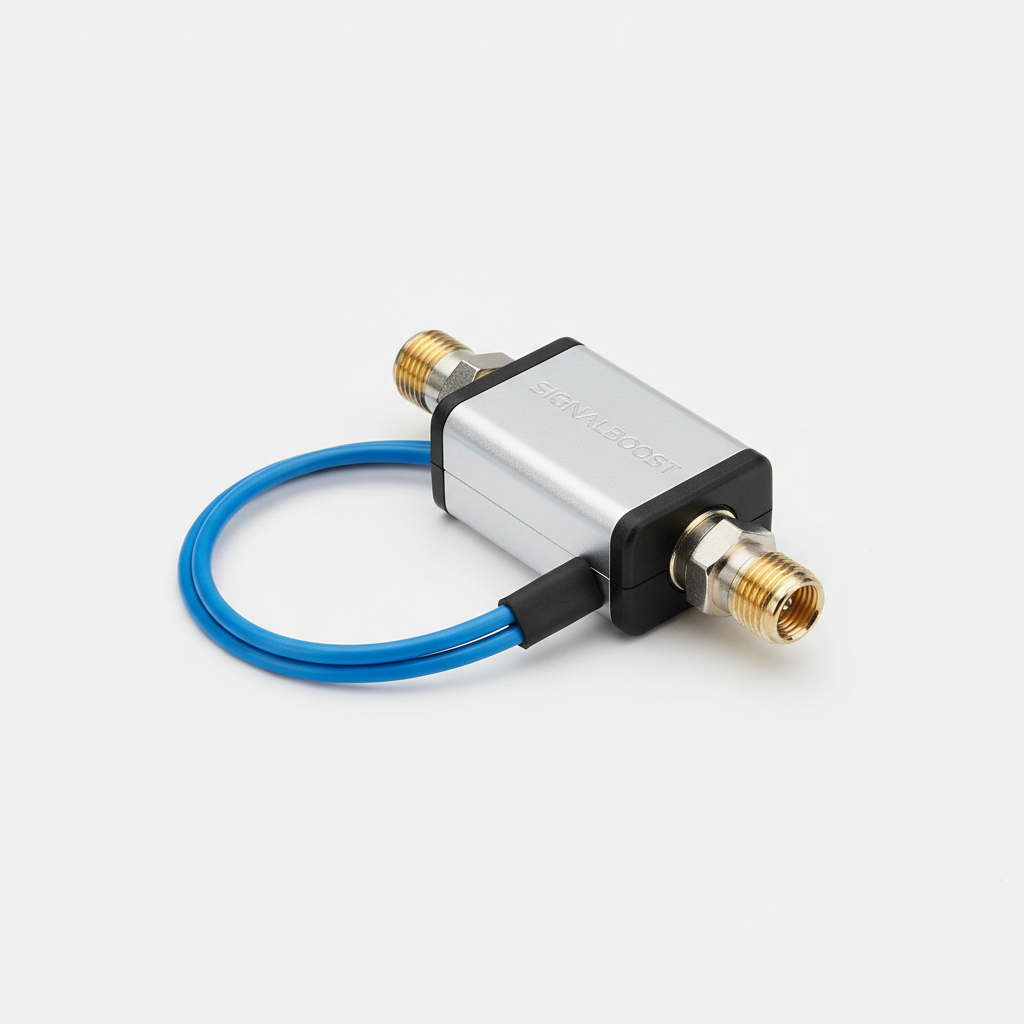 Powered car stereo antenna adapter with blue remote wire for amplified antenna systems