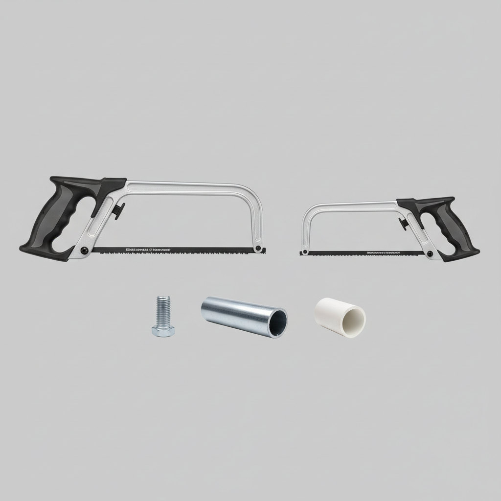 Comparison of full-size hacksaw and mini hacksaw for different cuts