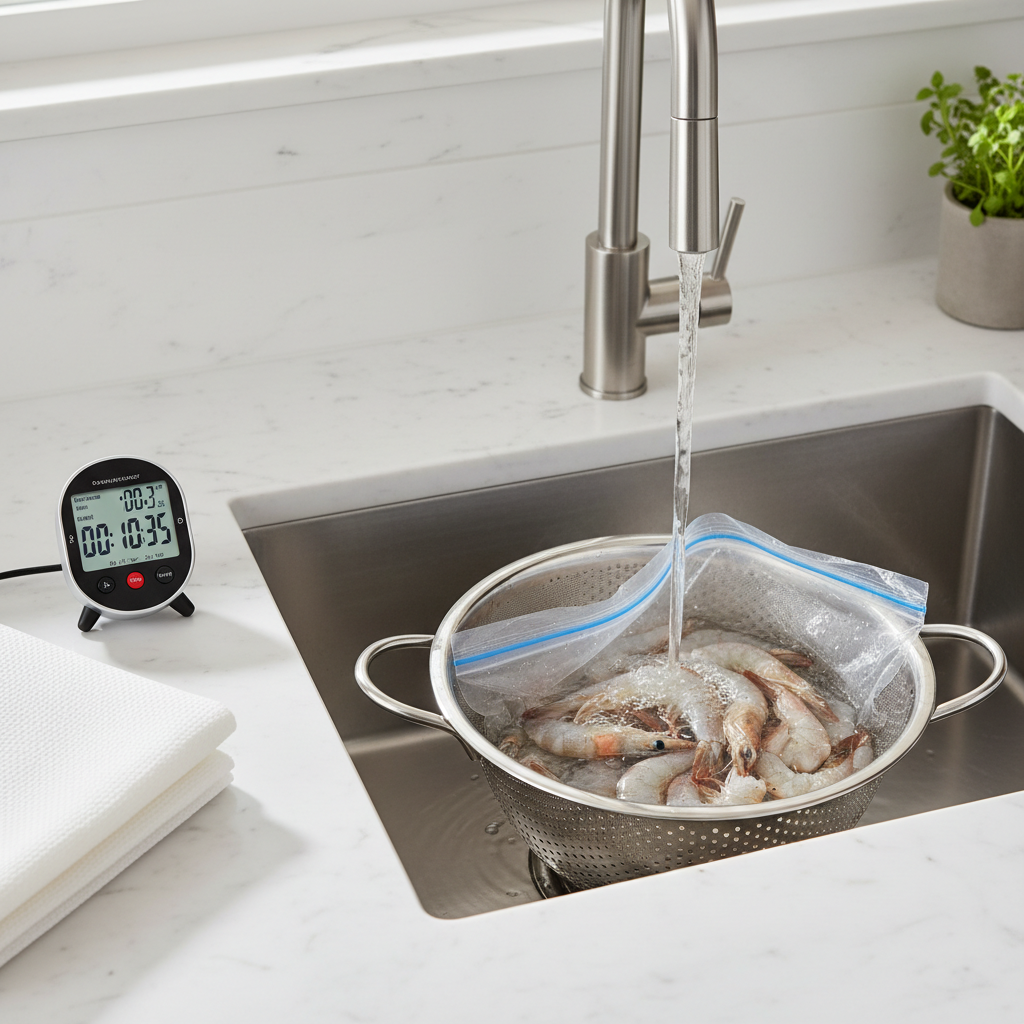 How to thaw and prep shrimp quickly for easy dinner recipes