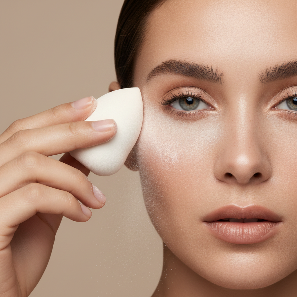 Step-by-step makeup baking under-eye placement for beginners
