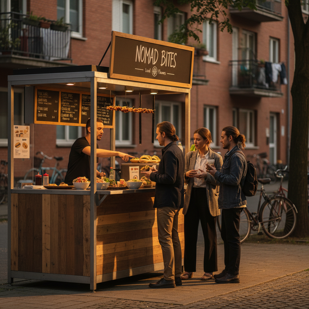 Local street food stand with residents ordering, a common hidden gem travel signal